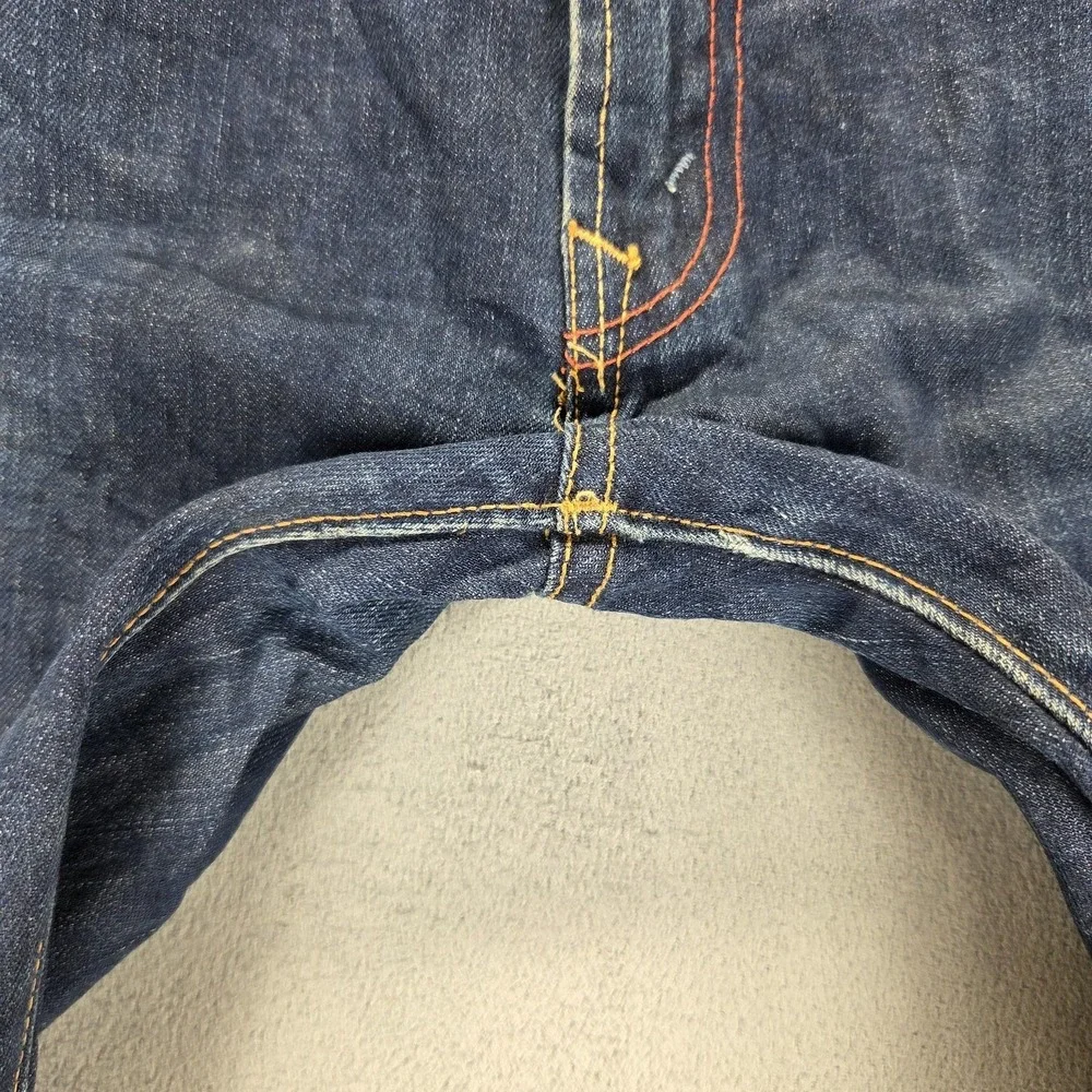 Levis Selvedge Jeans Mens Blue‎ Dark Wash Straight Regular Fits 31x29